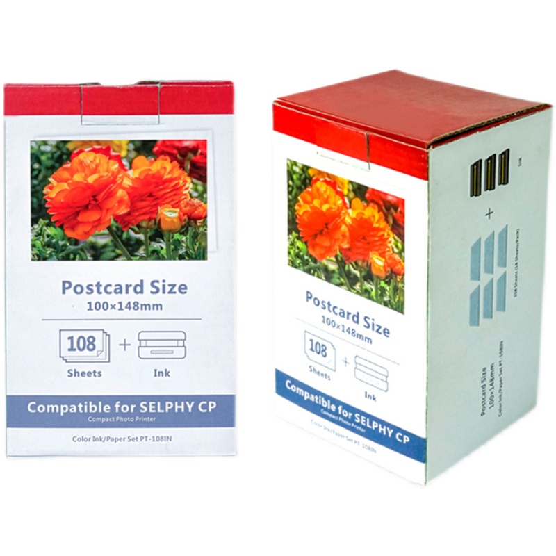 适用于佳能CP1300  CP910热升华6寸相纸108IN相片打印纸墨盒