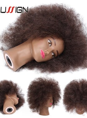 Traininghead Salon Afro Mannequin Head Human Hair Dummy Doll
