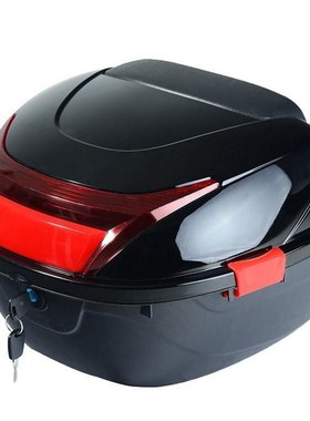 动车后电备后货箱红色摩电箱瓶车后尾箱的子女士02818摩托通用防