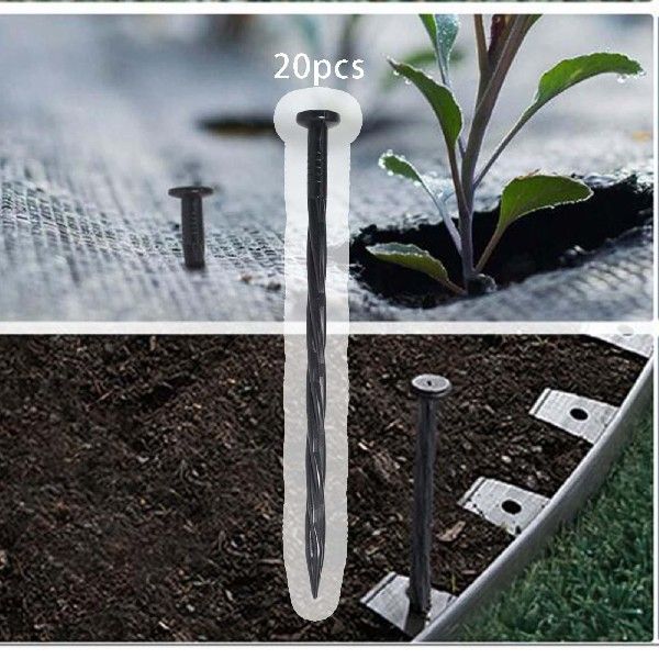 新品20Pcs Ground Netting Pegs Garden Fixing Anti Pull 8inch