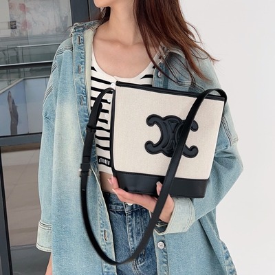 网红爆款包+大容量帆布+复古水桶