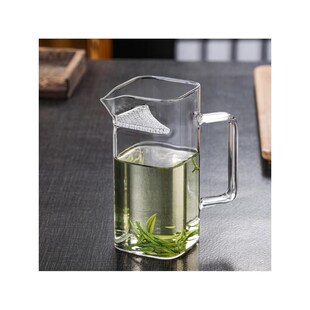 速发加体玻璃公道杯绿茶泡茶器泡茶壶耐热方月形牙过滤茶漏一厚分