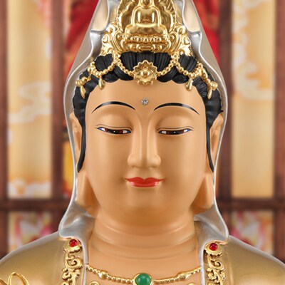 速发纯铜观音佛象家用释迦牟尼佛像家里供奉地藏王菩萨娑婆三圣铜