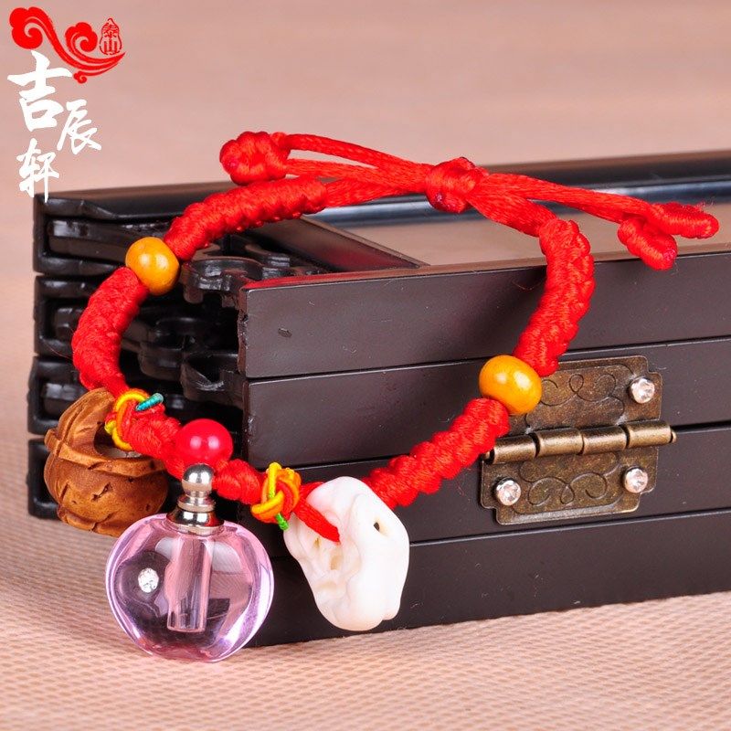 速发胎毛手链自制纪儿品 婴念鸡宝晶水宝胎毛坠项链吊坠 胎发挂件