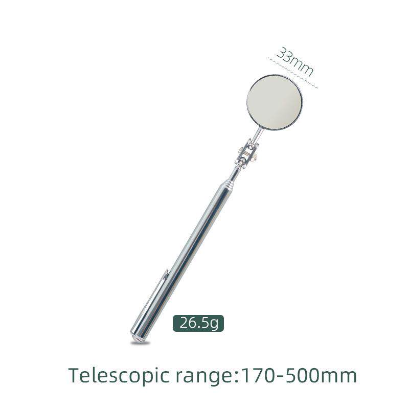 现货3.5磅可转向磁捡拾器磁力吸铁棒伸缩延长杆T汽修工具方镜圆镜