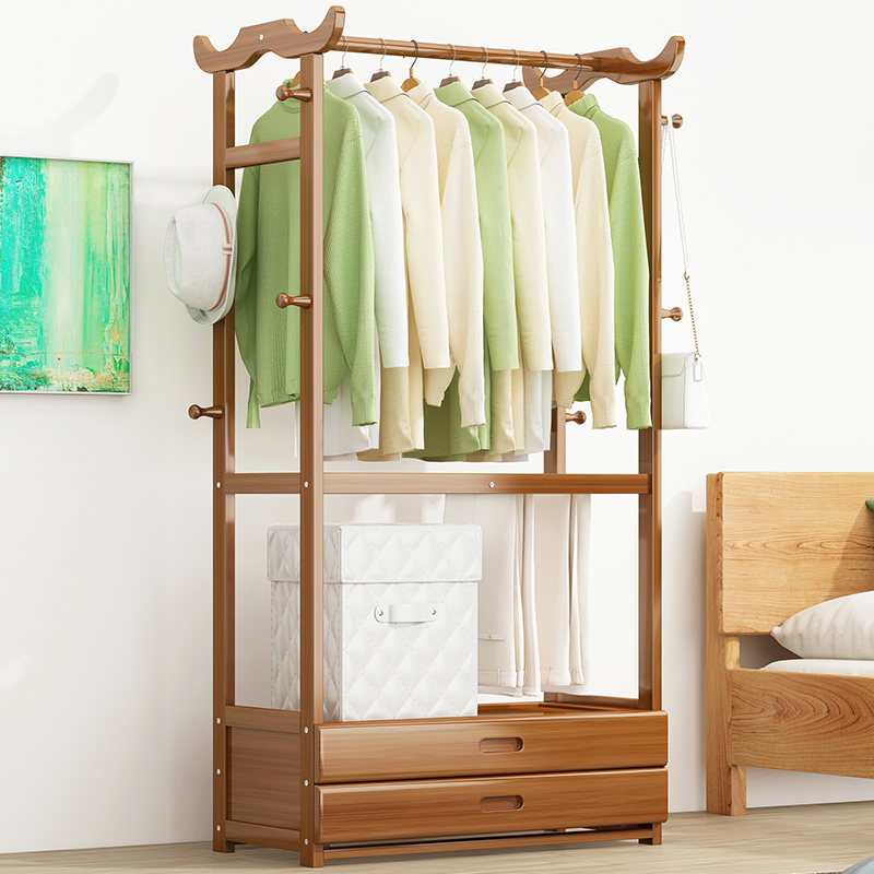 速发简易挂卧架落地式衣室晾衣架不占空间的室内衣柜家用入户衣帽