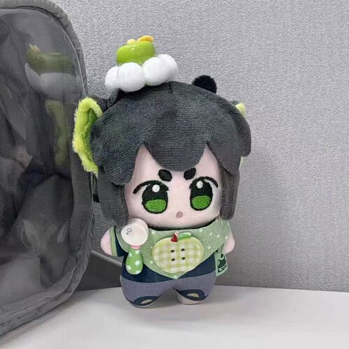 高颜值自嘲熊围兜娃衣绿苹果娃衣套装10cm棉花娃衣装饰替换小配件