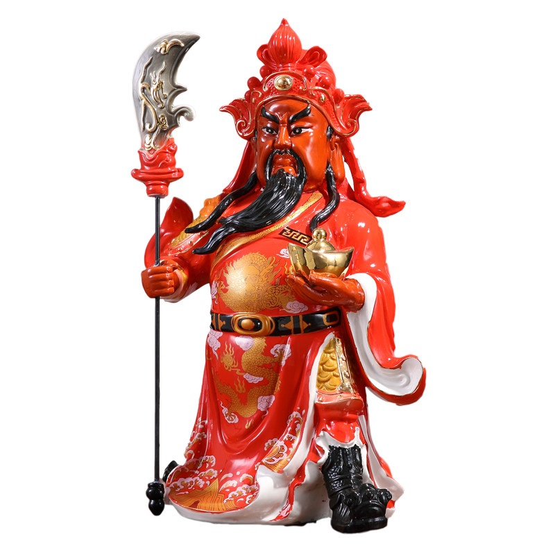 极速关公摆件招财陶瓷像佛像关羽武财神关二爷财神爷神像公司办公