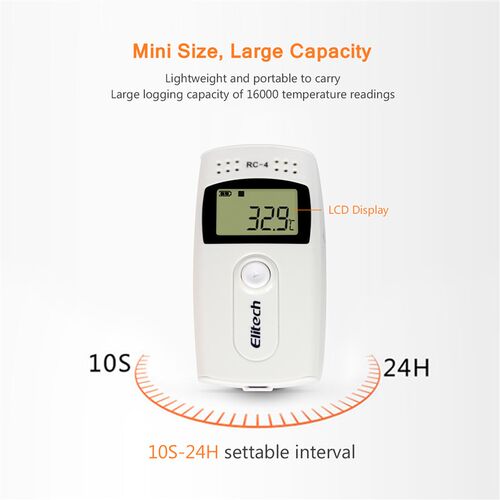 极速Elitech RC-4 Temperature Data Logger High Accuracy Data