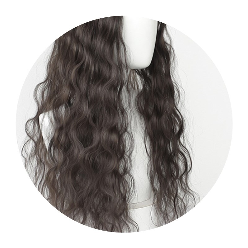 全真发羊毛卷假发女U型长卷发网红泡面羊毛卷半头套大波浪长发自