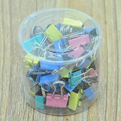 60pcs colorful metal paper file ticket binder clips 15mm off