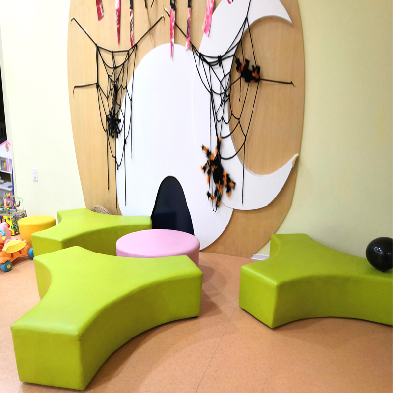 创意异形早教沙发亲子幼儿园培训机构中心儿童休息等候区软体凳子