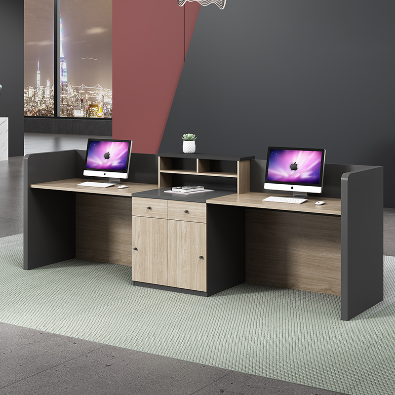 福州办公家具板式时尚前台接待会客台收银电脑桌迎宾柜台现代商用