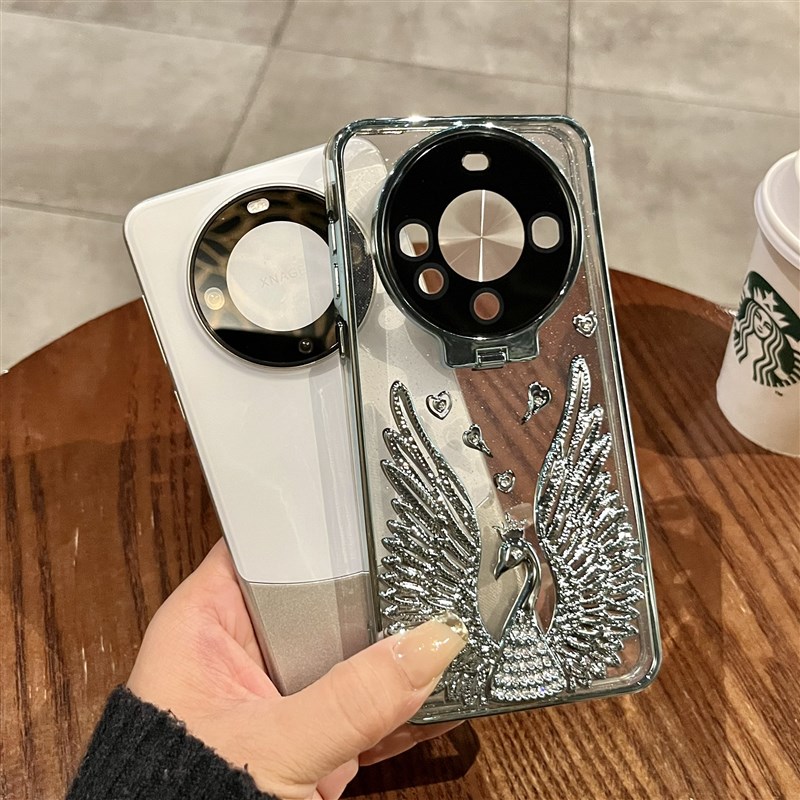 极速奢华闪粉水钻凤凰适用华为mate60pro手机壳新款60pro高级感镜