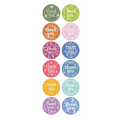 极速500pcs 12 Styles thank you stcker for busness package