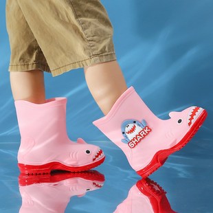 女加绒保暖可p拆卸水鞋 儿童雨鞋 防滑防水雨靴幼童中小童宝宝男孩