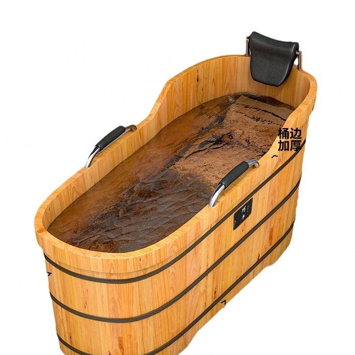 .泡澡木桶大人全身洗澡桶家用实木泡澡桶大号汗蒸桶养生加厚木桶