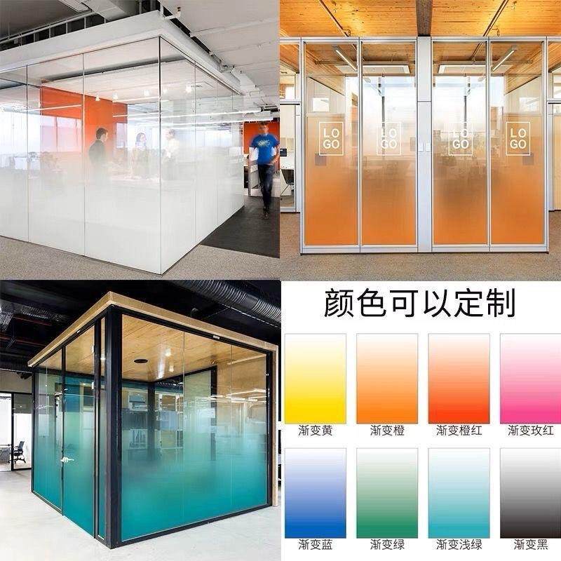 UV圆点渐变玻璃贴纸透光不透明办公室玻璃膜防窥单向双向玻璃贴膜