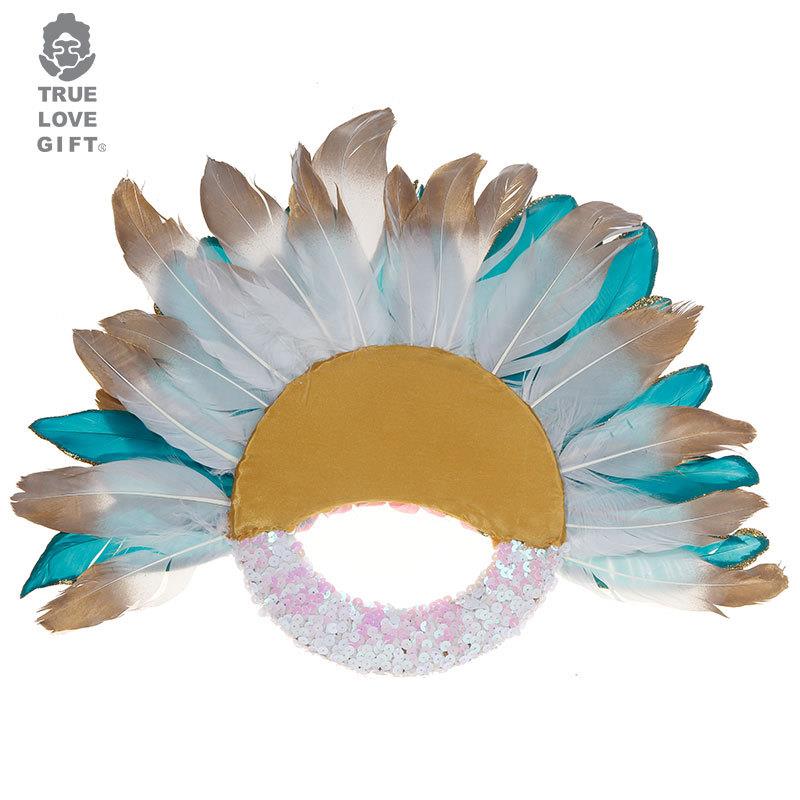 2020新款西式婚礼婚礼手拿羽毛扇子婚庆道具鸵鸟毛大圆扇子跨境