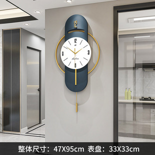 轻奢钟表挂钟客厅高级感免打孔家用创意J挂表时钟简约高颜值挂墙