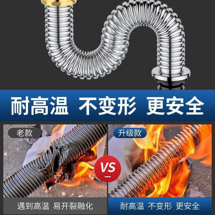 厨房不锈钢洗菜盆下水管配件单双洗碗池水槽下水器排水管套装304