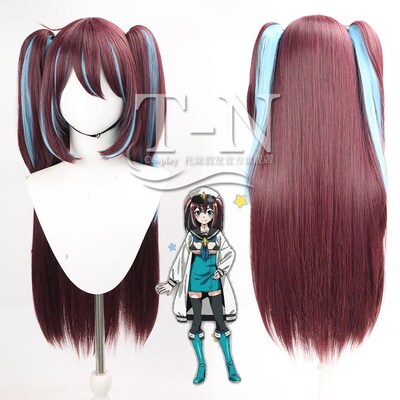 憧憬成为魔法少女 阿古屋真珠cos假发 头皮顶 虎口夹马尾