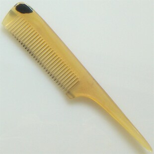 尖尾挑发梳美发梳白角梳 天然黄牛角梳子 绑辫子分头发发好用礼物