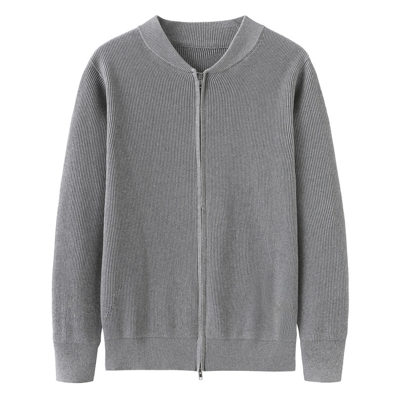 秋冬高级感拉链针织衫外套男上衣保暖毛衣开衫外穿毛衫休闲毛线衣