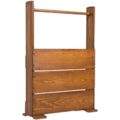 底部槽防滴漏 黄铜S钩可收纳长短柄雨伞 蘑菇空间 复古实木雨伞架