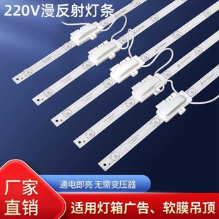 220V漫反射灯条卡布灯箱led灯条卷帘灯广告软膜天花吊顶专用光源