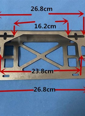 霸道普拉多FJ酷路泽前杠绞盘牌照架不锈钢车牌托架绞盘导口牌照板
