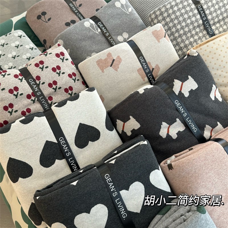 卡通可爱全棉色织针织提花四件套加厚天竺棉纯棉床单被套床上用品