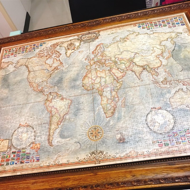 自己提供画面6000片拼图框装裱悬浮画框制作欧式拼图框架大型画框