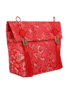 布艺红包超大礼金箱聘彩礼3万6万10万元大红色包改口订婚结婚红包