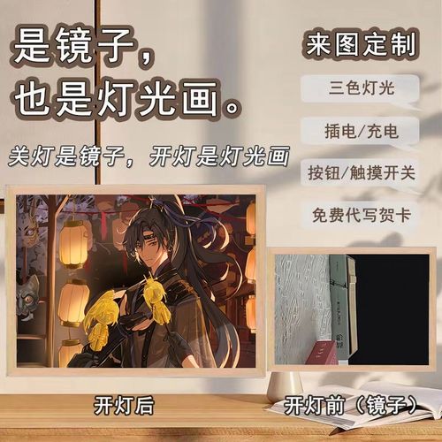 代号鸢周边灯光画孙策刘辩左慈傅融发光画摆台礼物小夜灯相框摆件