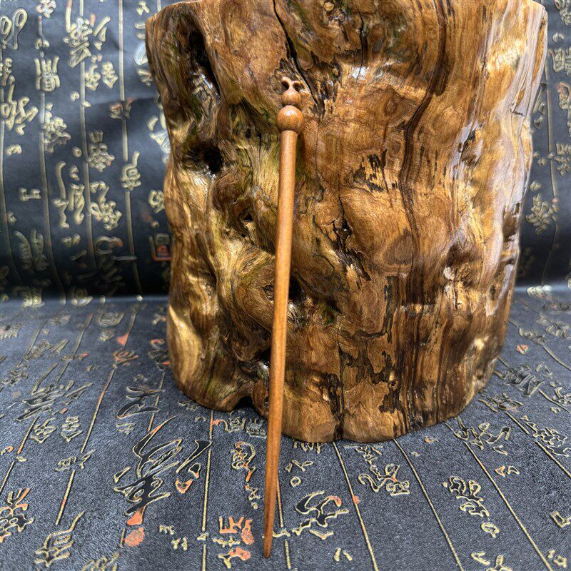 道文化发簪小葫芦簪子天然枣木簪古风发饰汉服头饰品盘发简约簪子