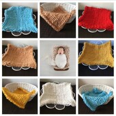 毯子新生儿满月 2019新款 影楼拍照服装 毛线编制 百天 儿童摄影服装