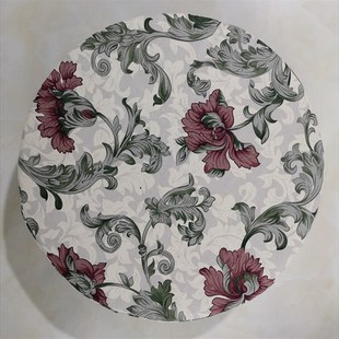 小清新帆布草编蒲团坐垫布套防尘罩圆形坐墩矮凳定制尺寸可拆洗