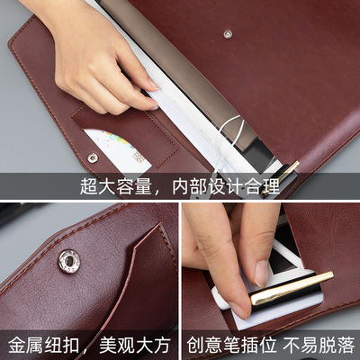 a4皮质文件袋文件夹手提大容量孕妇档案袋合同票据加厚产检收纳公