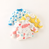 婴儿衣服春秋铺棉外套男女宝宝棉服童装 加厚保暖上衣 纯棉内胆冬季