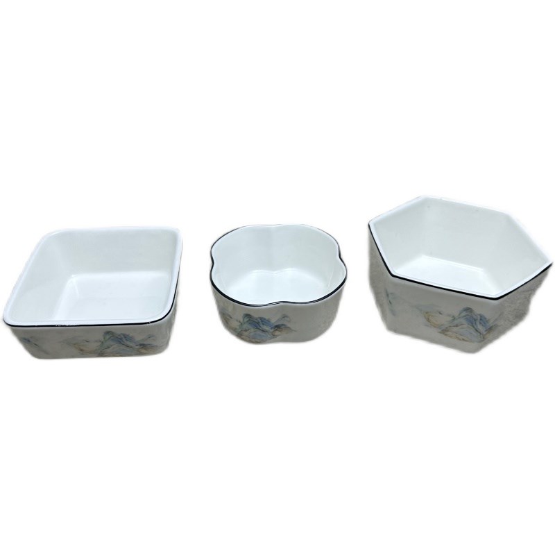 餐厅陶瓷盅家用带盖燕窝鸡蛋羹汤盅圆形碟子汉碟味碟点心碟酱料碟