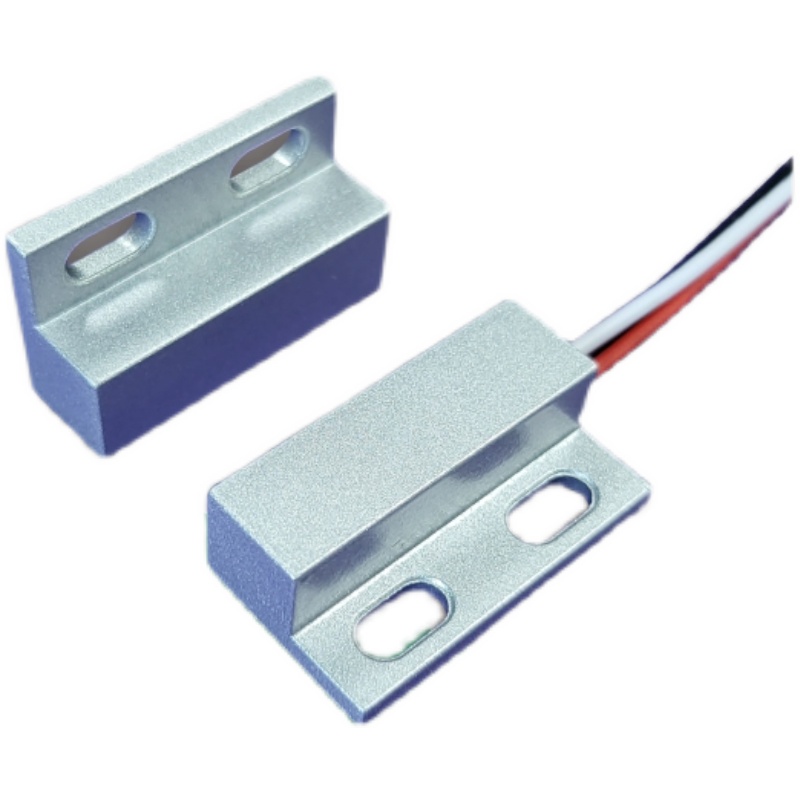 金属门磁感应开关有线铝壳门磁开关防火铁门磁感应器MC18磁控开关