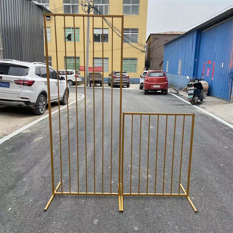 新款婚庆道具舞台铁艺屏风架子摆件婚礼背景装饰橱窗几何方框摆件
