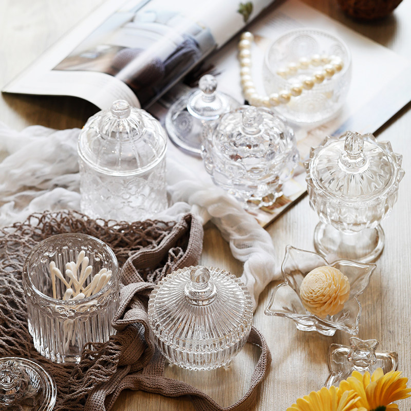 米诺 欧式浪漫浮雕玻璃罐 安娜系列小糖果罐水晶透明首饰盒储物罐,家居饰品,储物罐,淘宝优惠券,粉丝福利购,淘宝优惠卷