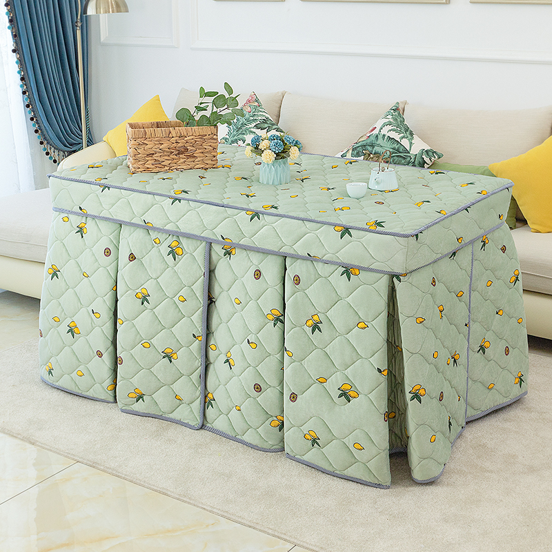 烤火罩新款加厚烤火被正方形珊瑚绒家用冬季电炉罩茶几取暖桌罩套