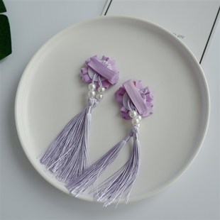 中国风流苏发饰 小女孩汉服手工配饰  女童古风头饰宝宝全包发夹