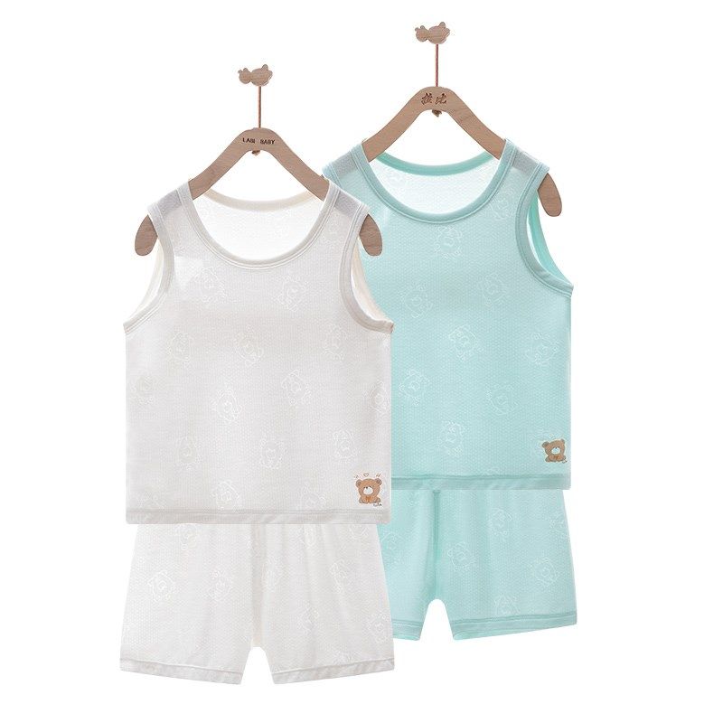 拉比童装婴儿背心套装男女宝宝分体无袖背心短裤两件套,童装/婴儿装/亲子装,内衣套装,淘宝优惠券,粉丝福利购,淘宝优惠卷