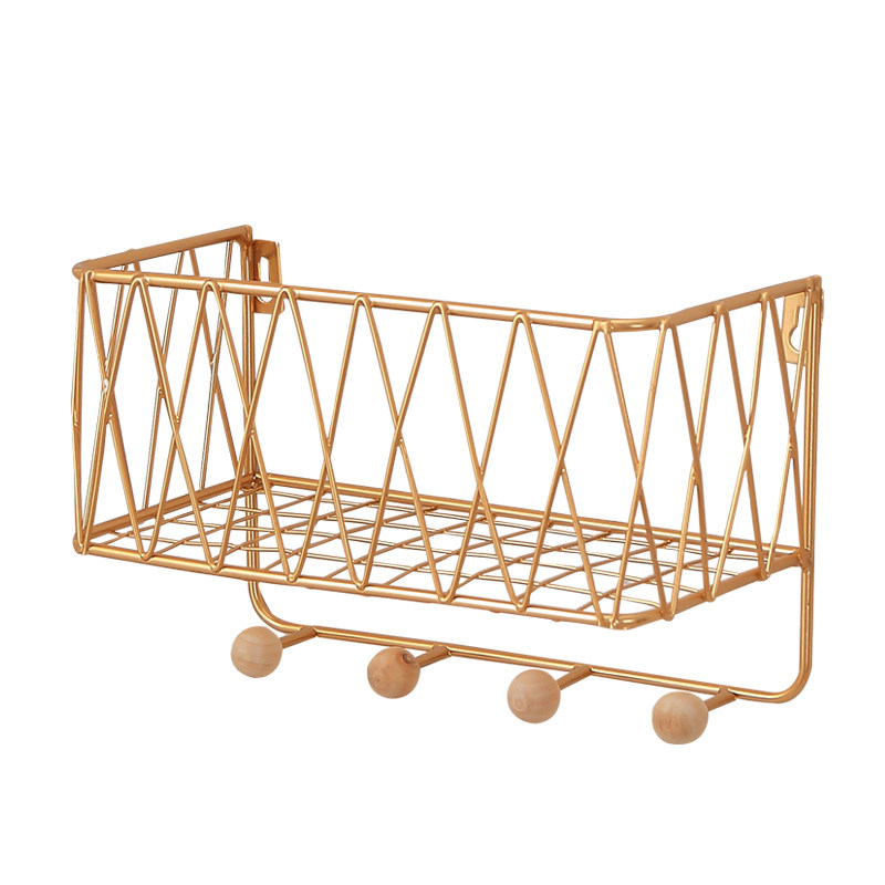 铁艺墙上置物篮玄关入户进门口钥匙架挂钩壁挂收纳挂衣架艺术挂架