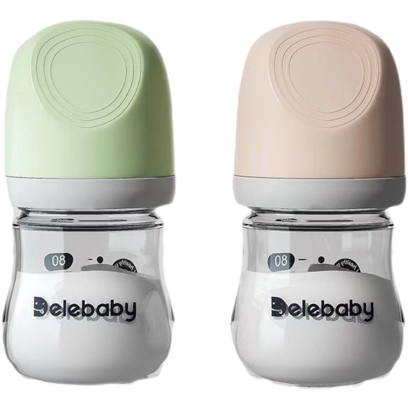 得了宝贝新生婴儿防胀气奶瓶玻璃喝水带勺子宝宝专用0-3到6个月
