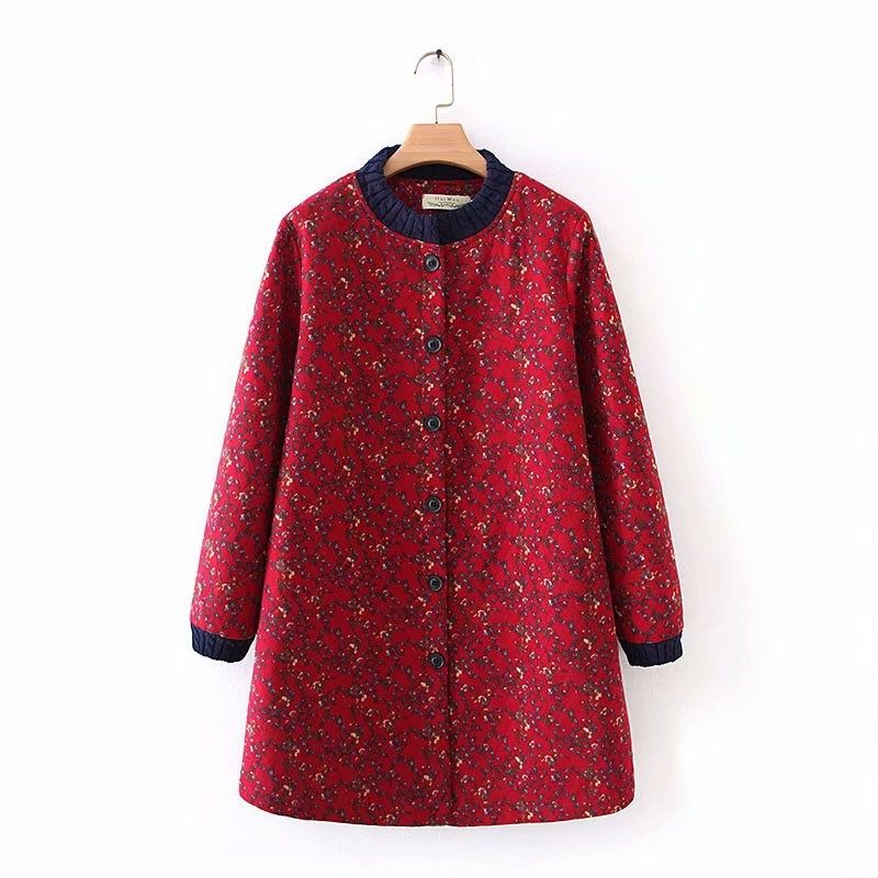 大码妈妈装胖MM春季新款女士休闲上衣加大码中长款碎花夹棉外套,女装/女士精品,短外套,淘宝优惠券,粉丝福利购,淘宝优惠卷